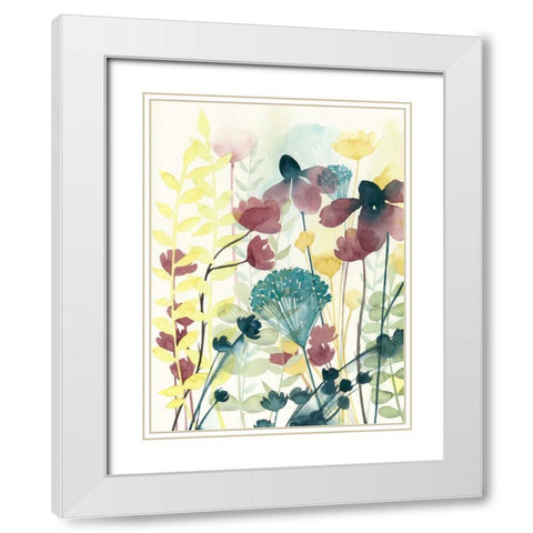 Garden Lace I White Modern Wood Framed Art Print with Double Matting by Popp, Grace