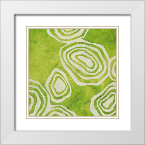 Bright Mineral III White Modern Wood Framed Art Print with Double Matting by Vess, June Erica