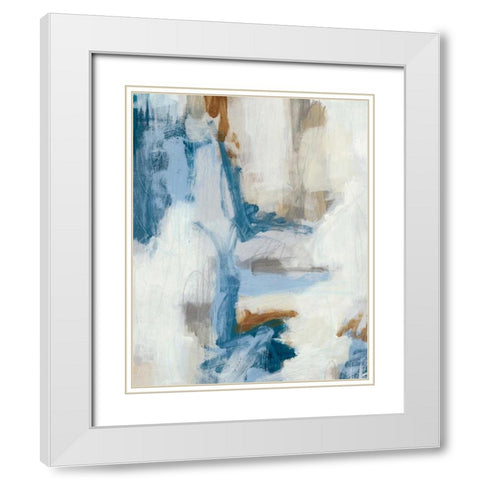 Intermittent I White Modern Wood Framed Art Print with Double Matting by Vess, June Erica