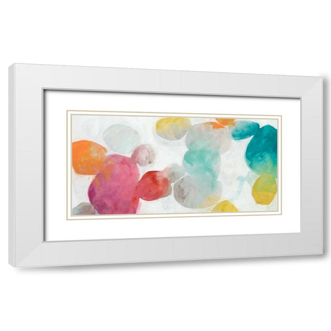 Color Interplay II White Modern Wood Framed Art Print with Double Matting by Vess, June Erica