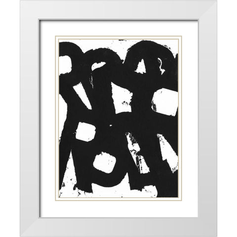Rock N Roll I White Modern Wood Framed Art Print with Double Matting by Fuchs, Jodi
