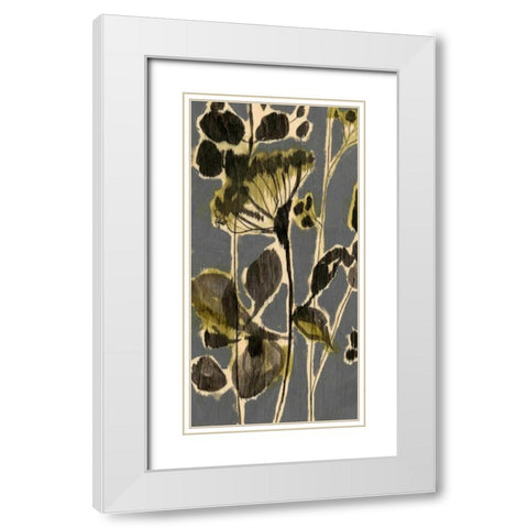 A Touch of Olive I White Modern Wood Framed Art Print with Double Matting by Goldberger, Jennifer