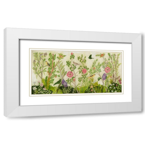 Flora Fresco White Modern Wood Framed Art Print with Double Matting by McCavitt, Naomi