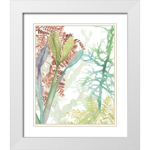 Woven Seaplants II White Modern Wood Framed Art Print with Double Matting by McCavitt, Naomi