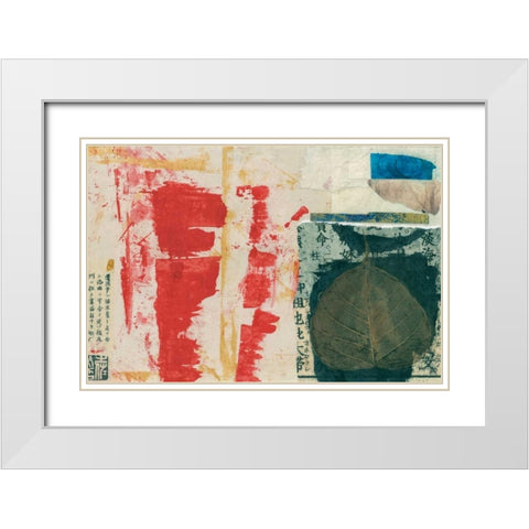 Modern Collage I White Modern Wood Framed Art Print with Double Matting by Ray, Elena