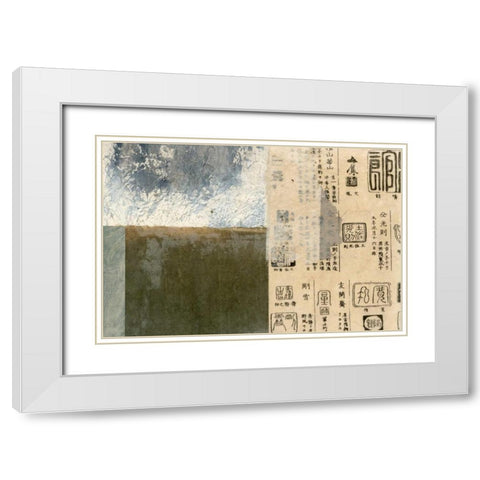 Modern Collage V White Modern Wood Framed Art Print with Double Matting by Ray, Elena