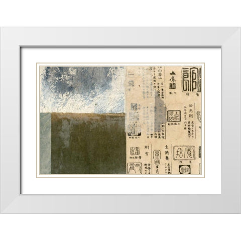 Modern Collage V White Modern Wood Framed Art Print with Double Matting by Ray, Elena