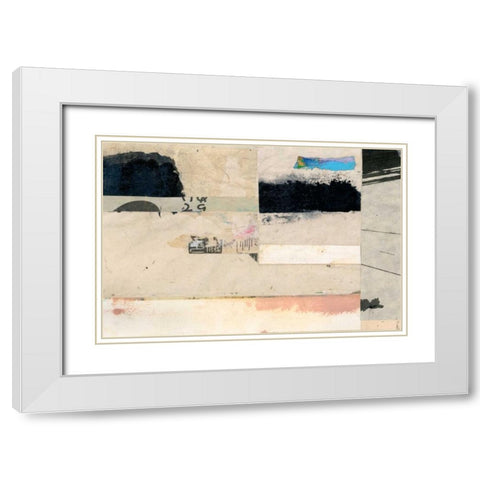 Modern Collage VII White Modern Wood Framed Art Print with Double Matting by Ray, Elena
