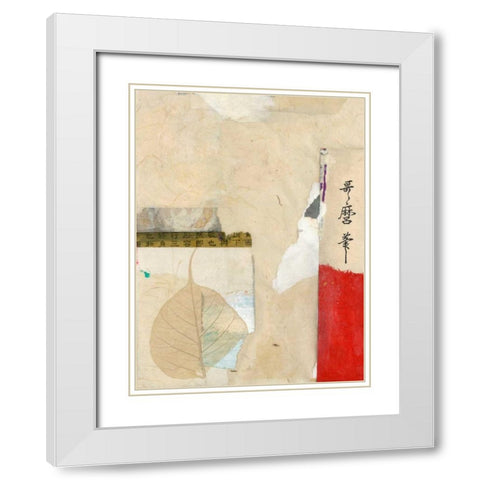 Natural Elements IV White Modern Wood Framed Art Print with Double Matting by Ray, Elena