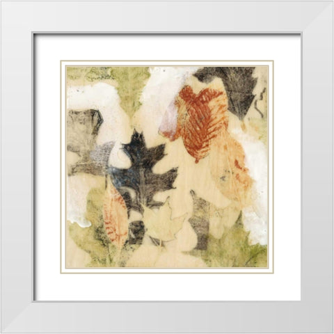 Leaf Dance II White Modern Wood Framed Art Print with Double Matting by Goldberger, Jennifer