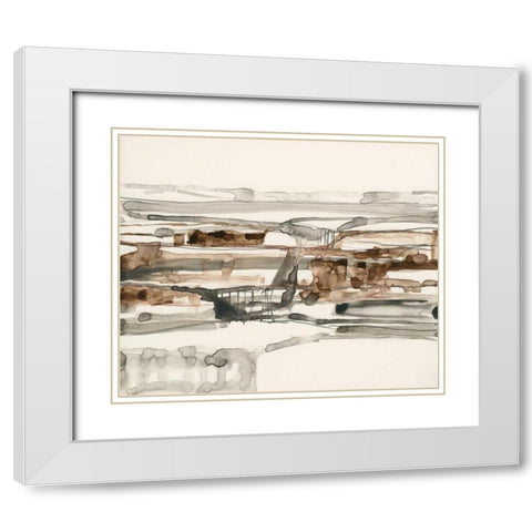Stark Neutrals I White Modern Wood Framed Art Print with Double Matting by Goldberger, Jennifer