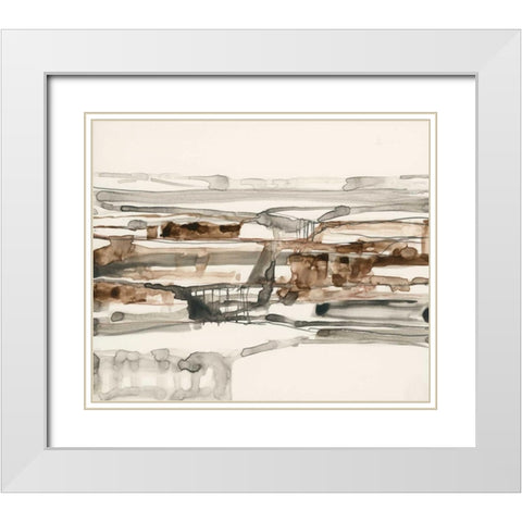 Stark Neutrals I White Modern Wood Framed Art Print with Double Matting by Goldberger, Jennifer