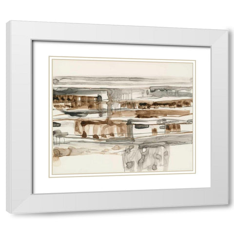 Stark Neutrals II White Modern Wood Framed Art Print with Double Matting by Goldberger, Jennifer