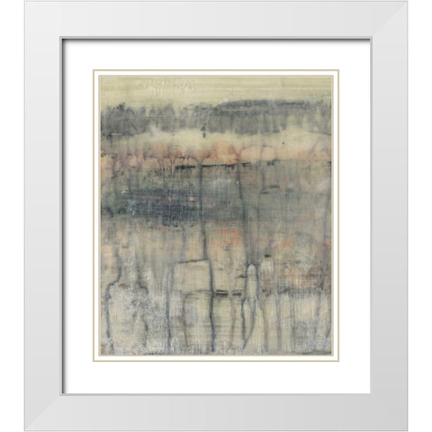 Mineral Layers I White Modern Wood Framed Art Print with Double Matting by Goldberger, Jennifer