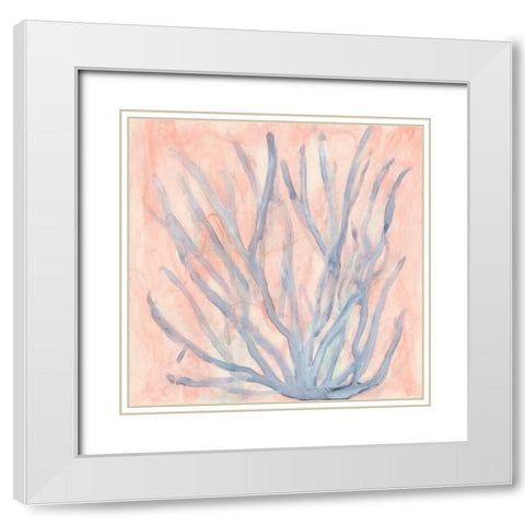 Tinted Algae II White Modern Wood Framed Art Print with Double Matting by Stramel, Renee W.