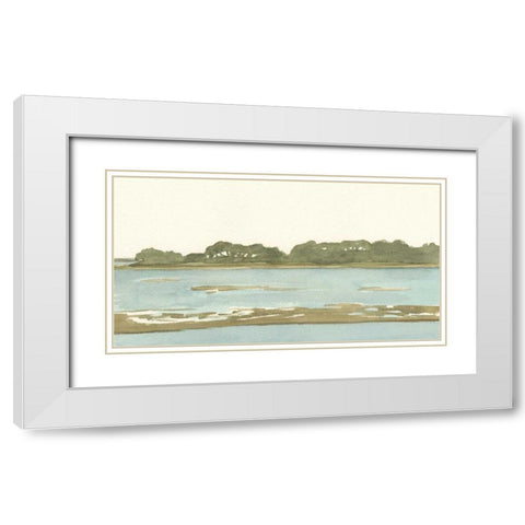 Spa Coastline II White Modern Wood Framed Art Print with Double Matting by Miller, Dianne