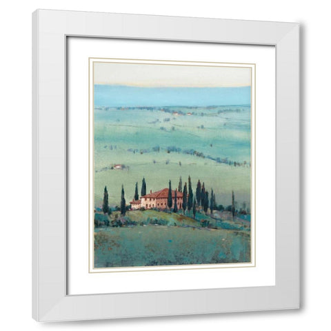 Hill Top Vista II White Modern Wood Framed Art Print with Double Matting by OToole, Tim