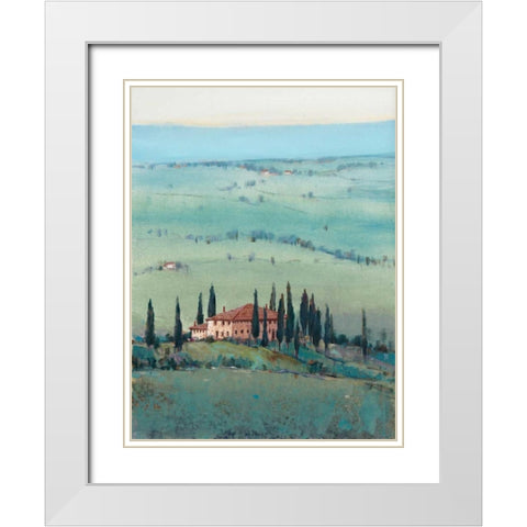 Hill Top Vista II White Modern Wood Framed Art Print with Double Matting by OToole, Tim