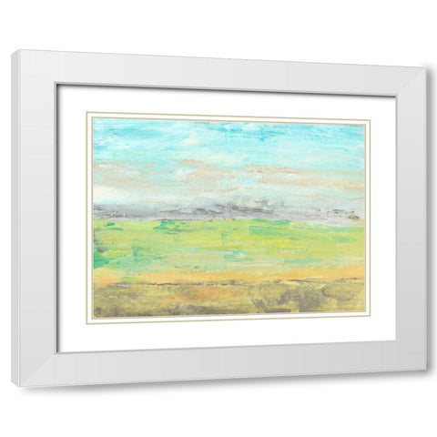 Distant Front Range I White Modern Wood Framed Art Print with Double Matting by OToole, Tim