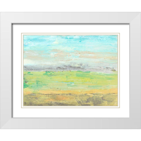 Distant Front Range I White Modern Wood Framed Art Print with Double Matting by OToole, Tim