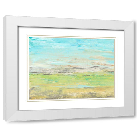 Distant Front Range II White Modern Wood Framed Art Print with Double Matting by OToole, Tim