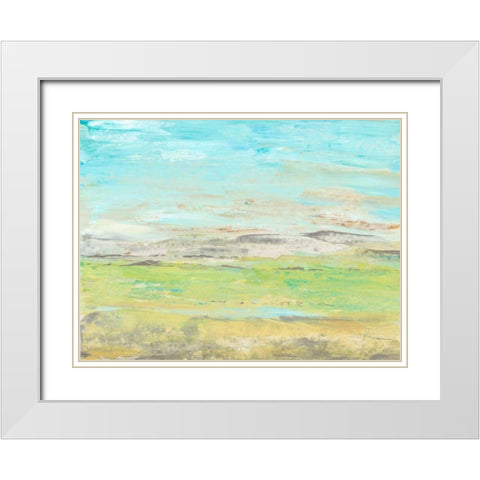 Distant Front Range II White Modern Wood Framed Art Print with Double Matting by OToole, Tim