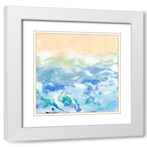 Morning Surf I White Modern Wood Framed Art Print with Double Matting by Ludwig, Alicia