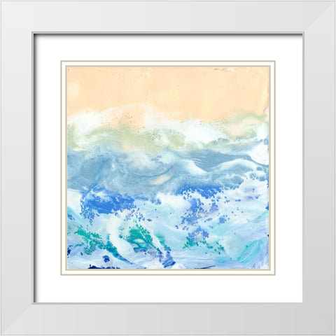Morning Surf I White Modern Wood Framed Art Print with Double Matting by Ludwig, Alicia
