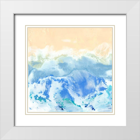 Morning Surf II White Modern Wood Framed Art Print with Double Matting by Ludwig, Alicia