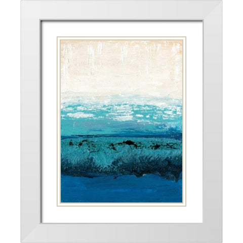Sapphire Cove II White Modern Wood Framed Art Print with Double Matting by Ludwig, Alicia