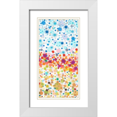 Dot Play II White Modern Wood Framed Art Print with Double Matting by Galapon, Nikki