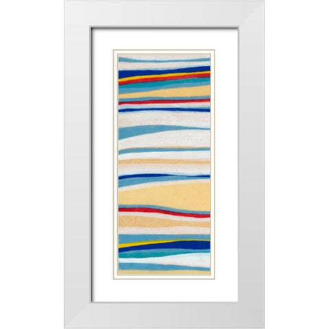 Wavy Lines I White Modern Wood Framed Art Print with Double Matting by Galapon, Nikki