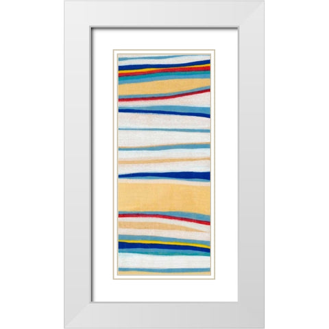 Wavy Lines II White Modern Wood Framed Art Print with Double Matting by Galapon, Nikki