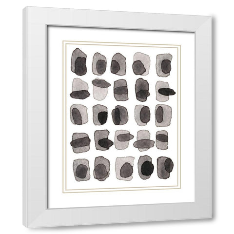 Grey Slate II White Modern Wood Framed Art Print with Double Matting by Galapon, Nikki
