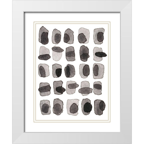 Grey Slate II White Modern Wood Framed Art Print with Double Matting by Galapon, Nikki