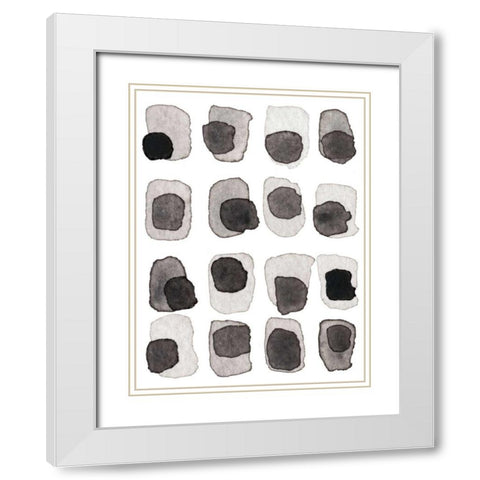 Grey Slate III White Modern Wood Framed Art Print with Double Matting by Galapon, Nikki