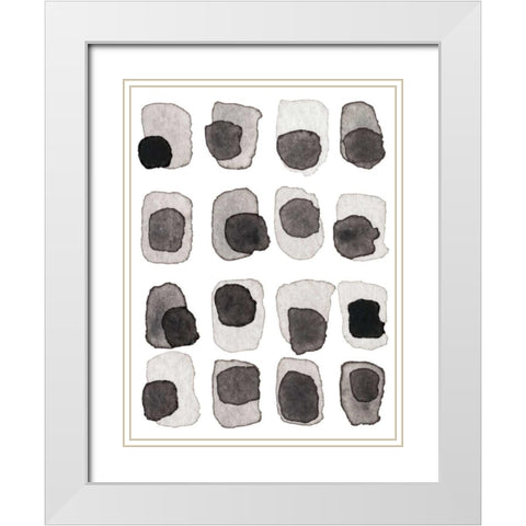 Grey Slate III White Modern Wood Framed Art Print with Double Matting by Galapon, Nikki