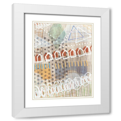Home Grid I White Modern Wood Framed Art Print with Double Matting by Galapon, Nikki
