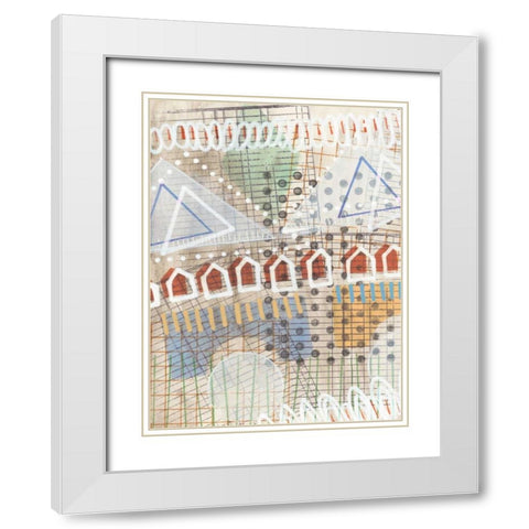 Home Grid II White Modern Wood Framed Art Print with Double Matting by Galapon, Nikki