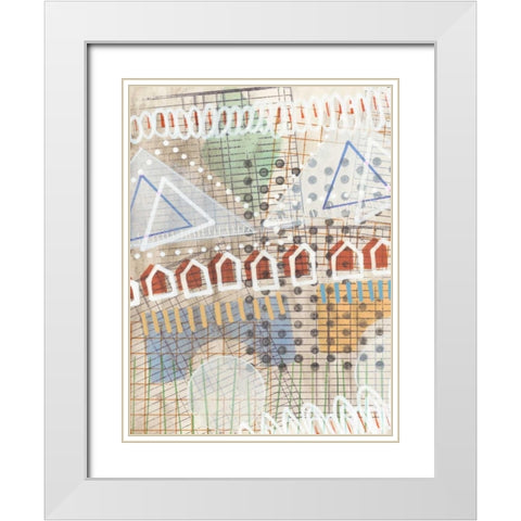 Home Grid II White Modern Wood Framed Art Print with Double Matting by Galapon, Nikki