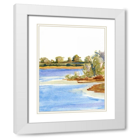 The Sound I White Modern Wood Framed Art Print with Double Matting by Miller, Dianne
