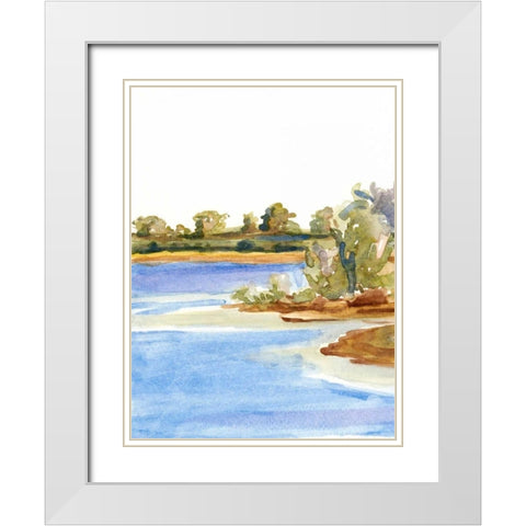 The Sound I White Modern Wood Framed Art Print with Double Matting by Miller, Dianne