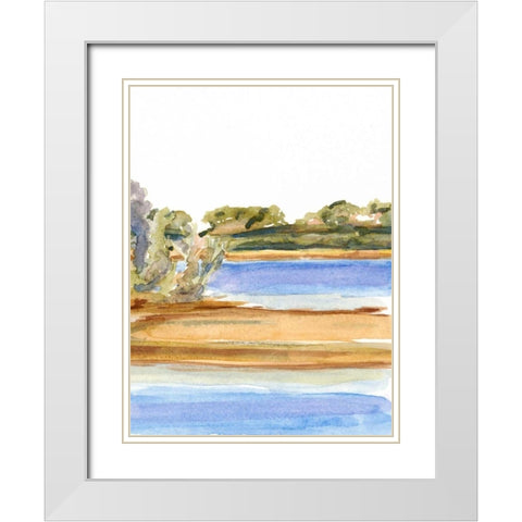 The Sound II White Modern Wood Framed Art Print with Double Matting by Miller, Dianne