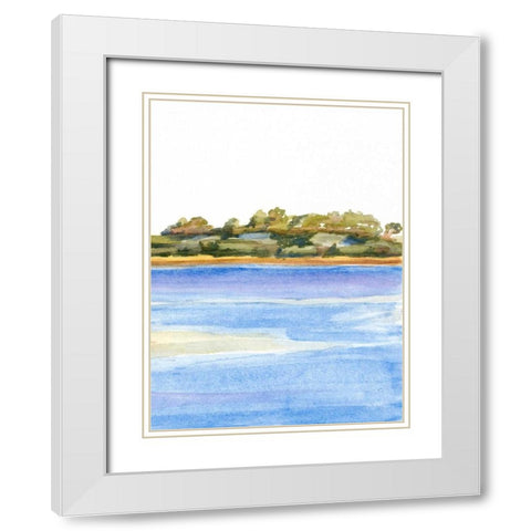 The Sound IV White Modern Wood Framed Art Print with Double Matting by Miller, Dianne