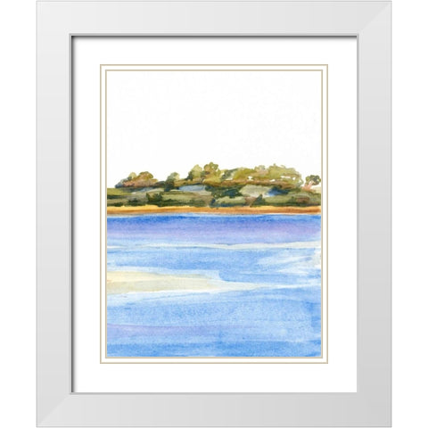 The Sound IV White Modern Wood Framed Art Print with Double Matting by Miller, Dianne