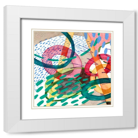 Stratosphere I White Modern Wood Framed Art Print with Double Matting by Galapon, Nikki