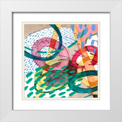 Stratosphere I White Modern Wood Framed Art Print with Double Matting by Galapon, Nikki