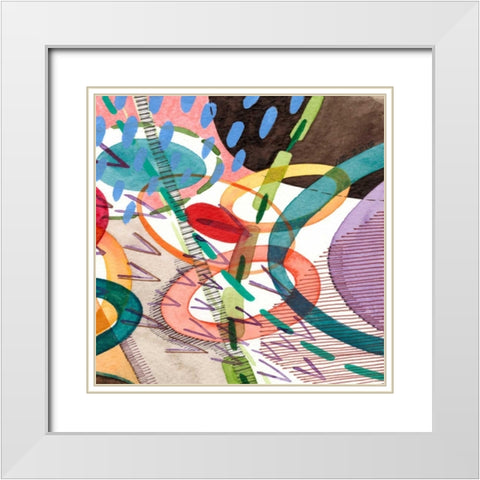 Stratosphere II White Modern Wood Framed Art Print with Double Matting by Galapon, Nikki