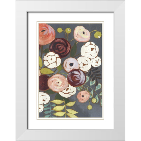 Custom Wistful Bouquet I (ASH) White Modern Wood Framed Art Print with Double Matting by Popp, Grace