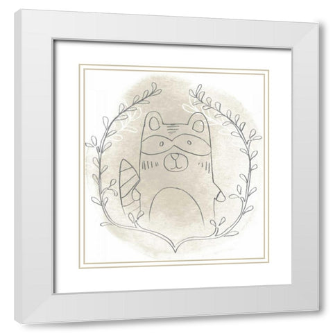 Woodland Vignettes II White Modern Wood Framed Art Print with Double Matting by Vess, June Erica